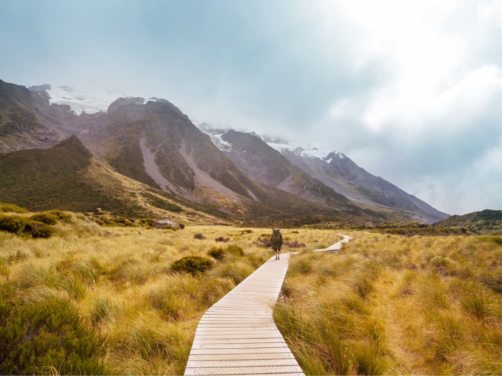 Vast Mountain Trail by Mathieu jeuf — canvas wall art