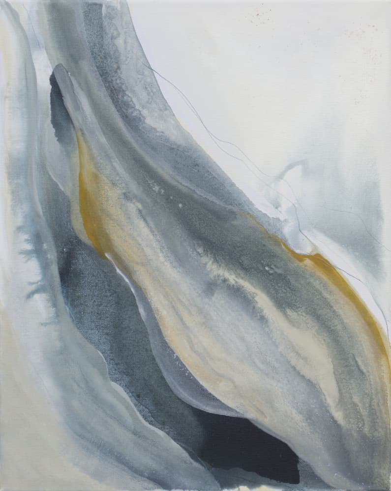 Fluid Grey Gold by Anastasiya Devochkina — canvas wall art
