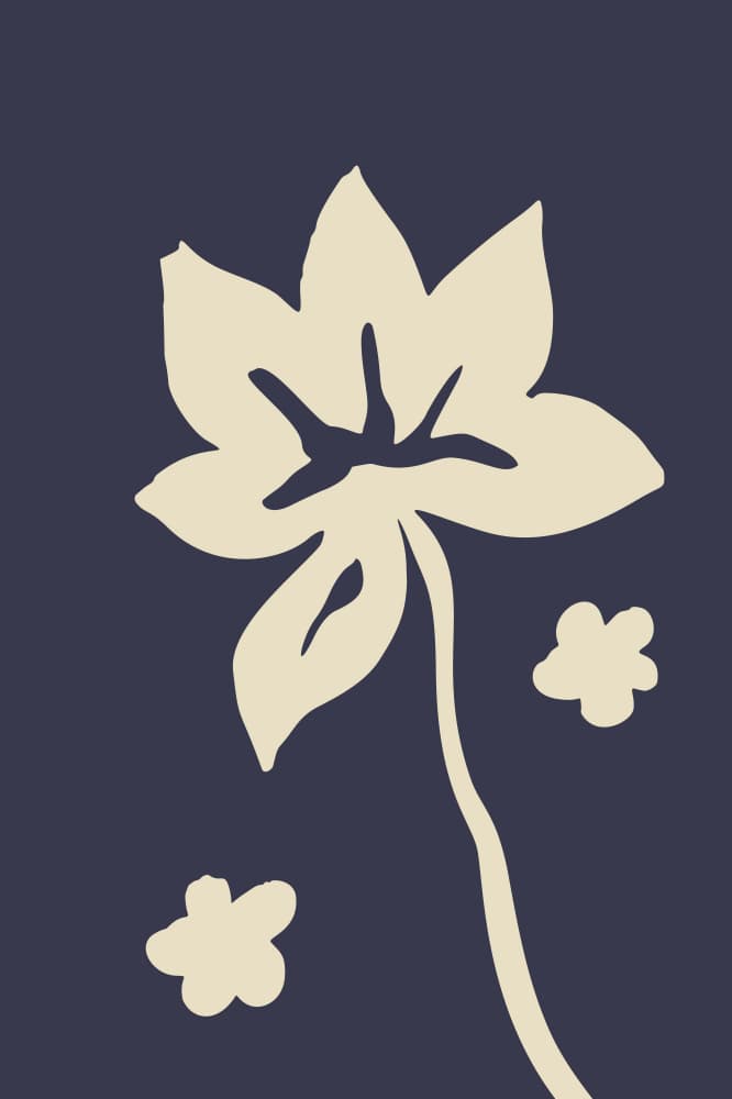 Minimalist Cream Flower by Anna Rose — canvas wall art