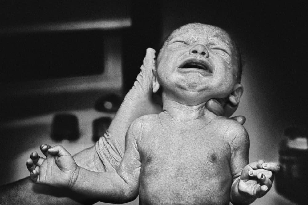 Newborn's First Cry by Piet Flour — canvas wall art