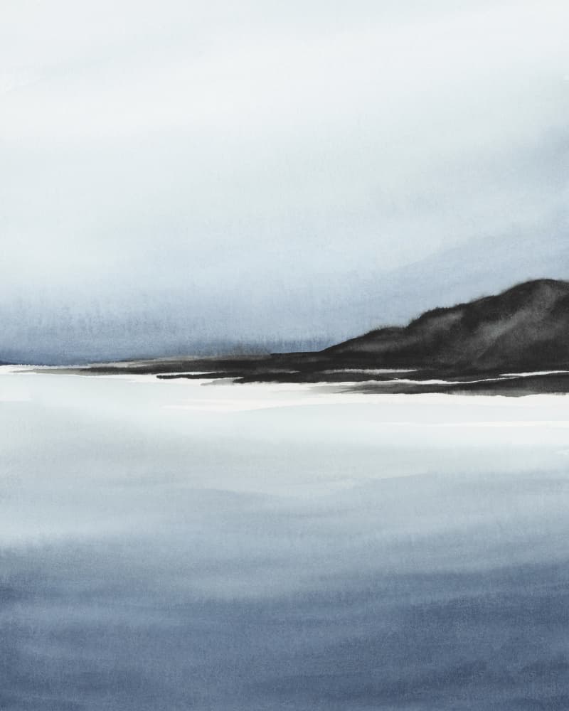 Misty Coastal Landscape by Rachel Elise — canvas wall art