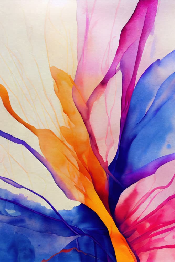 Abstract Color Burst by Mauro — canvas wall art