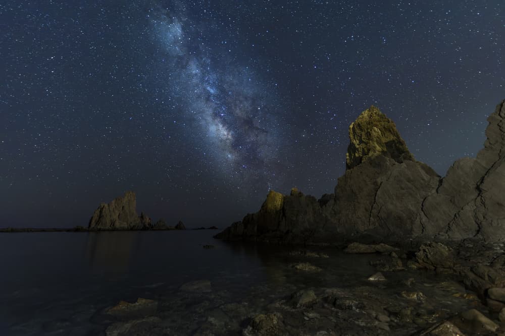 Milky Way Over Rocky Coast by Manuel Jose Guillen Abad — canvas wall art