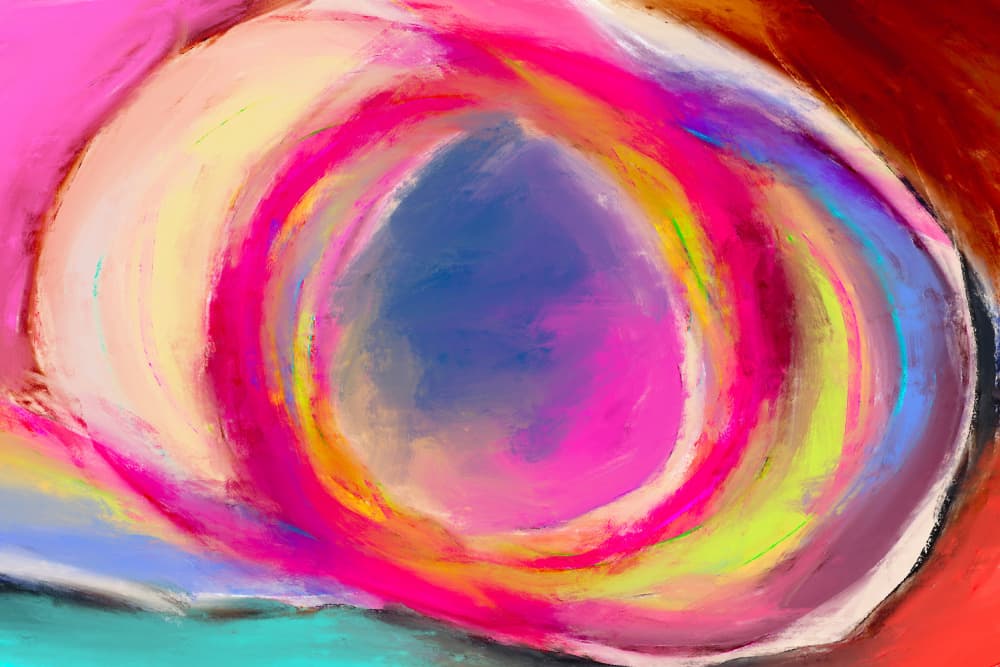 Vibrant Abstract Eye by Treechild — canvas wall art