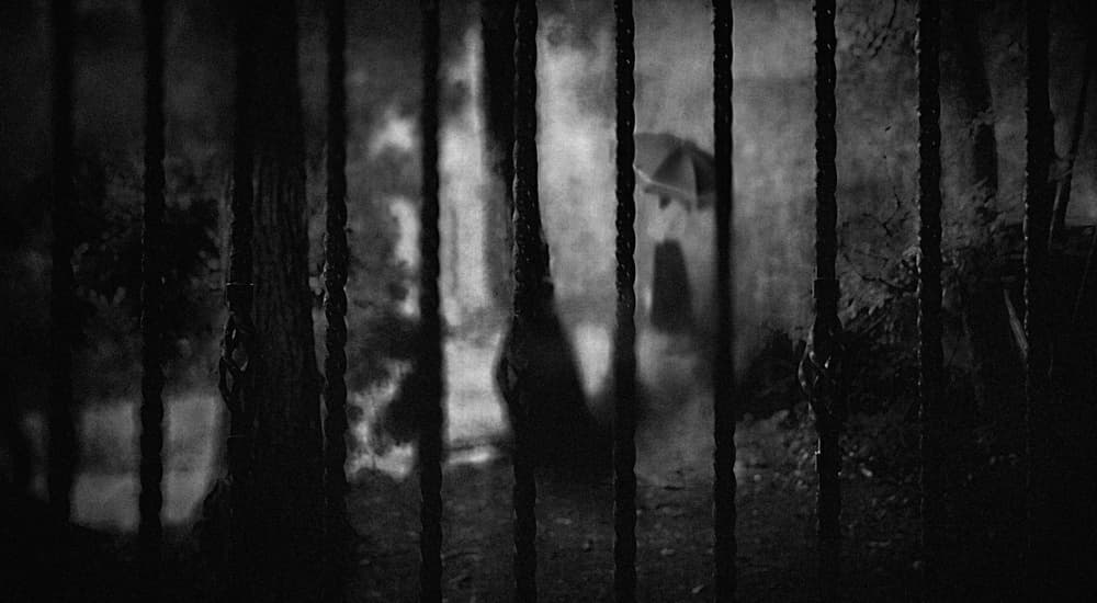 Lonely Figure Behind Bars by Teruhiko Tsuchida — canvas wall art