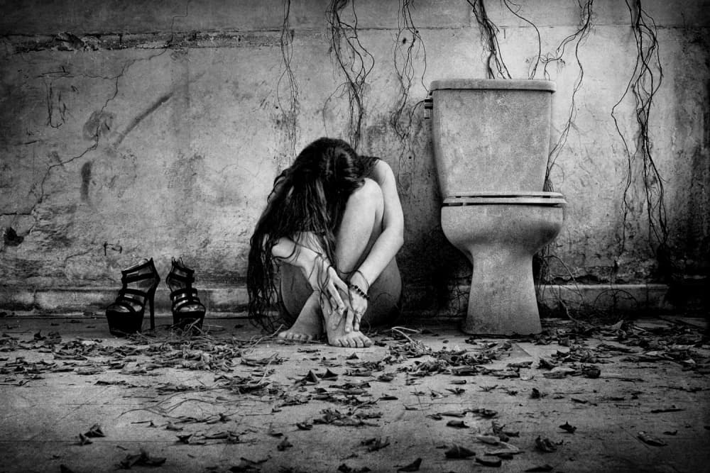 Woman In Despair by Joey Bangun — canvas wall art