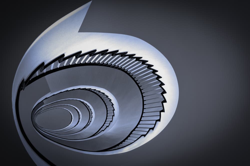 Winding Spiral Stairs by Rolf Endermann — canvas wall art