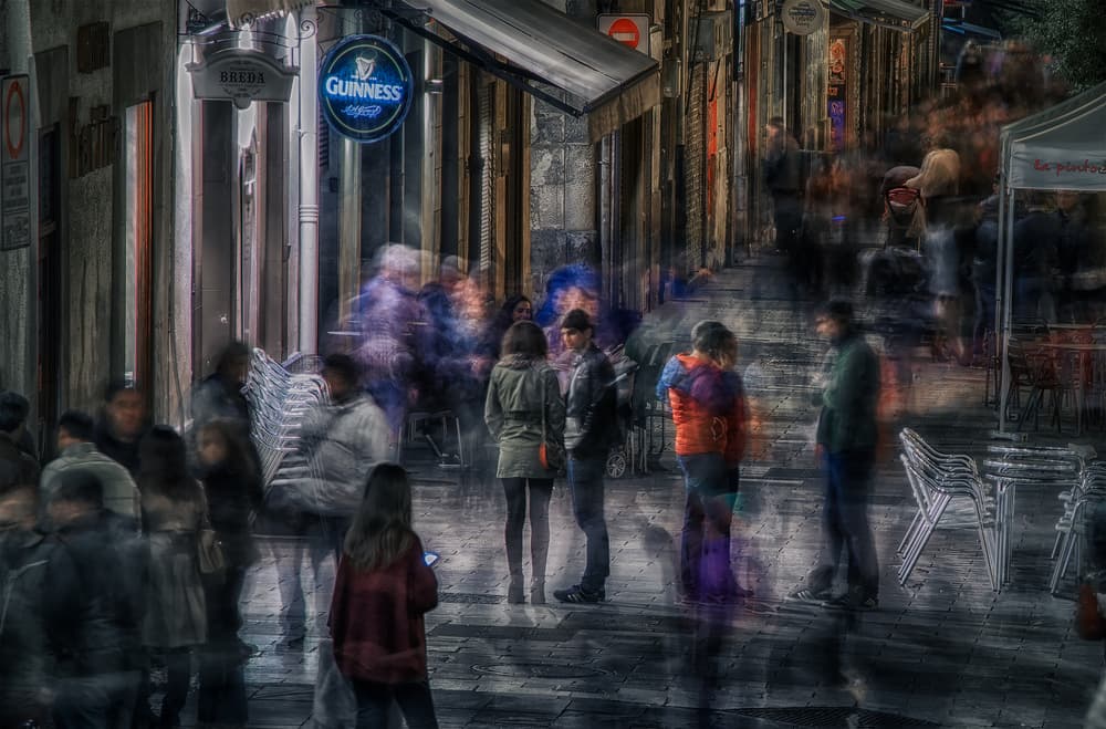 City Street Motion by Fran Osuna — canvas wall art