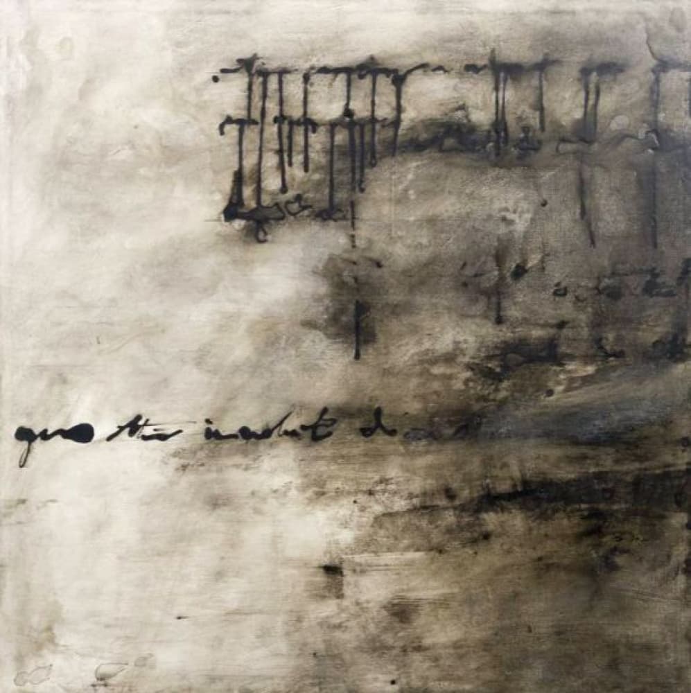 Dark Abstract Script by Deb Chaney — canvas wall art