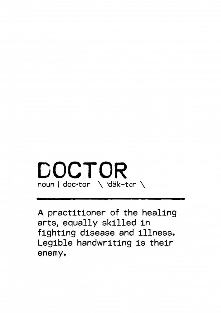 Doctor Definition Funny by Orara Studio — canvas wall art