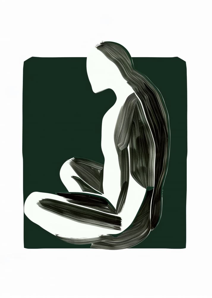 Quiet Seated Figure by May Hilma — canvas wall art