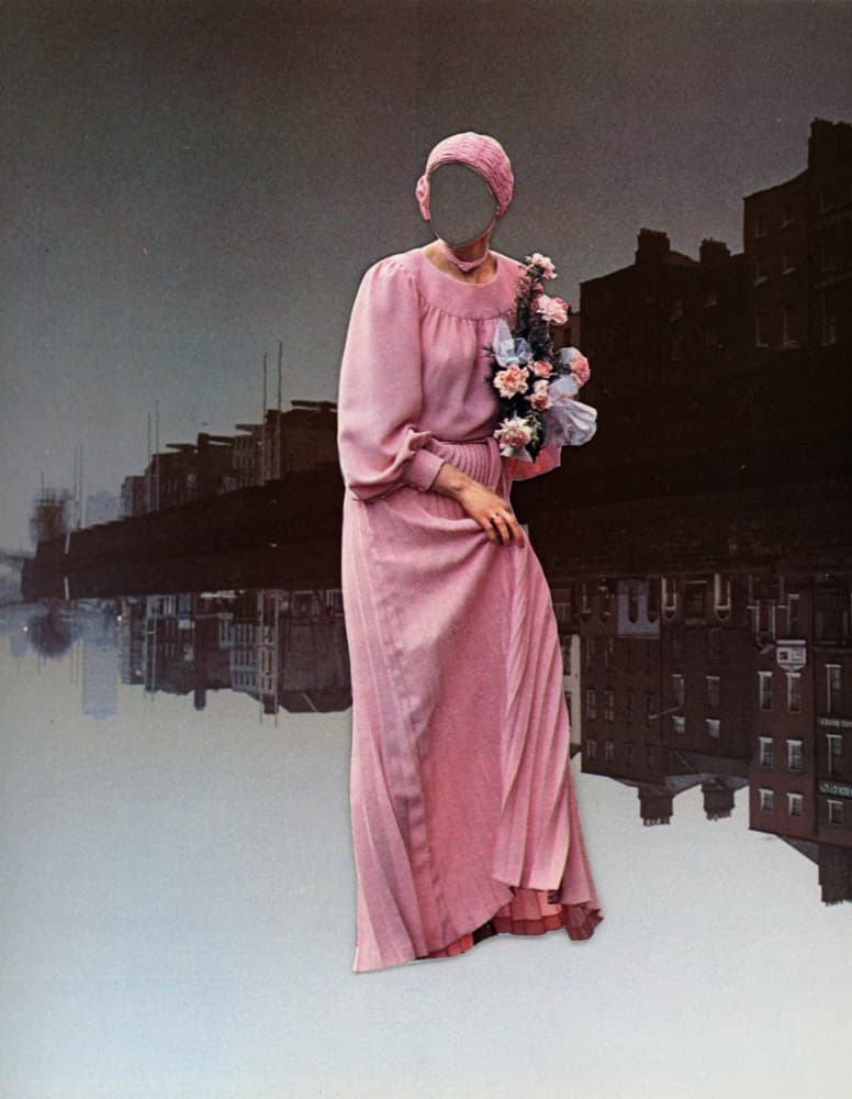Pink Dress City Dream by Mikhail Siskoff — canvas wall art