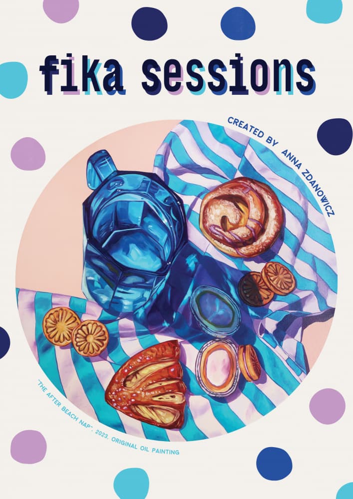 Refreshing Fika Still Life by Anna Zdanowicz — canvas wall art