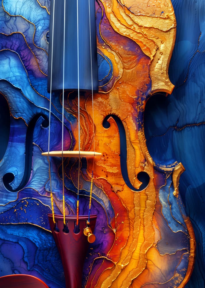 Music Violin 2 by Justyna Jaszke — canvas wall art
