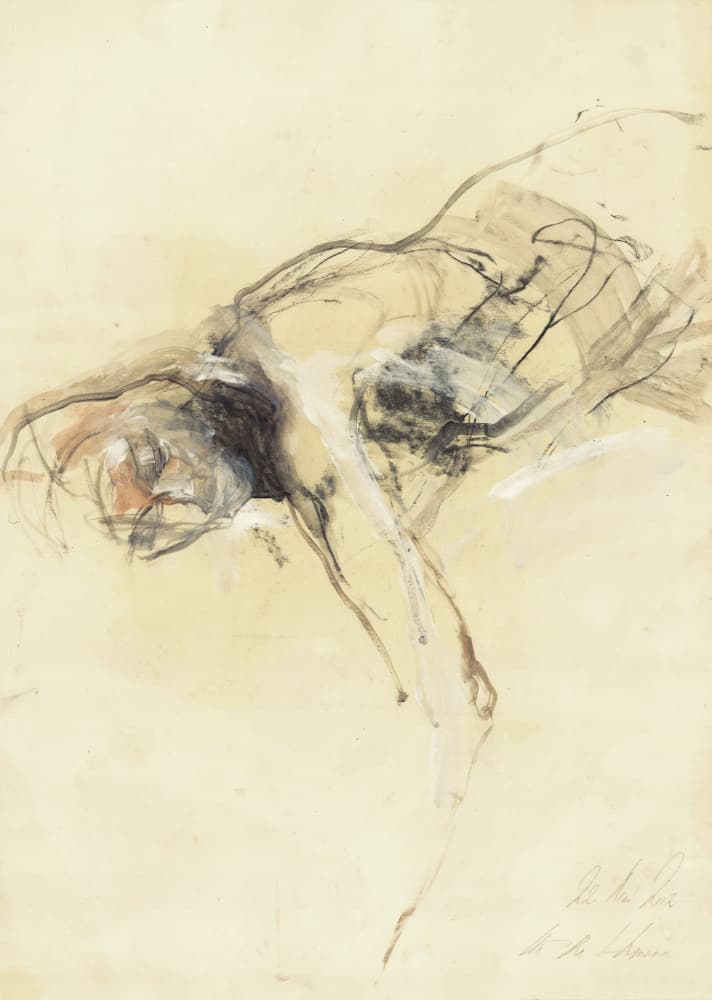 Dynamic Abstract Figure by Ute Rathmann — canvas wall art