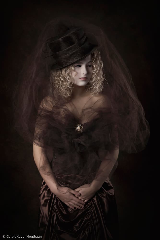 Dark Victorian Beauty by Carola Kayen-Mouthaan — canvas wall art