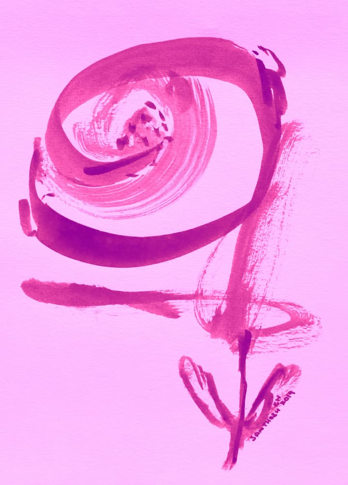 Pink Abstract Flower by Santhosh ch — canvas wall art