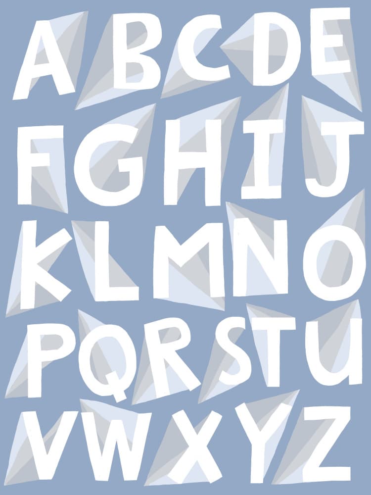 Modern Alphabet Letters by Carla Daly — canvas wall art