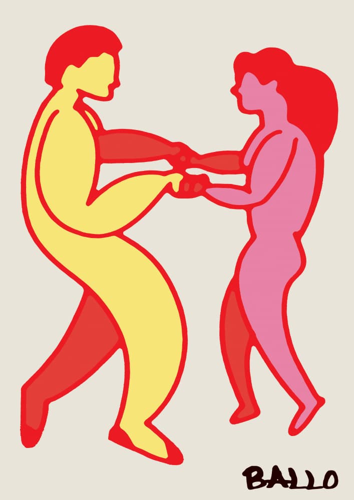 Vibrant Dancing Couple by Will Da Costa — canvas wall art