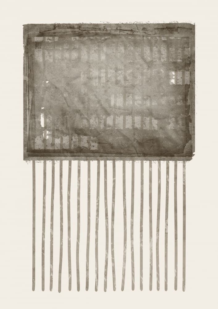 Aged Grid Form by Ema Paraschiv — canvas wall art