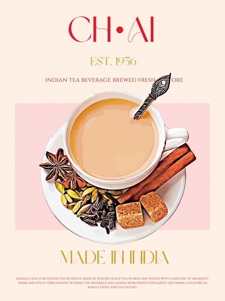 Indian Spiced Chai by Nazma Khokhar — canvas wall art