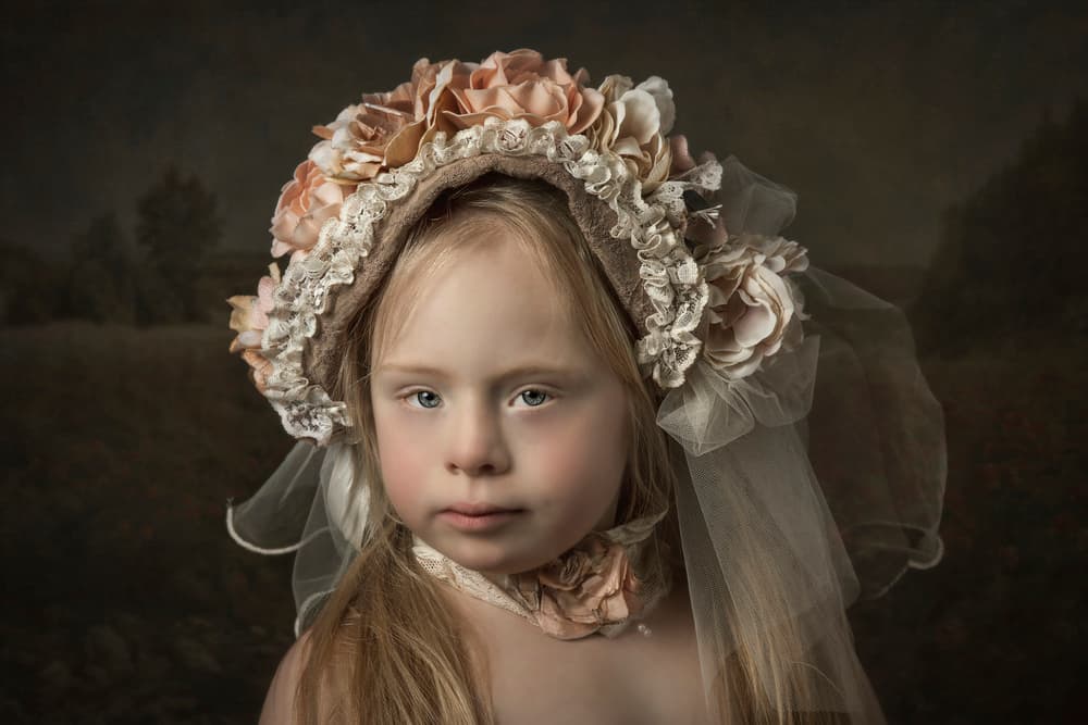 Serene Girl Portrait by Carola Kayen-Mouthaan — canvas wall art