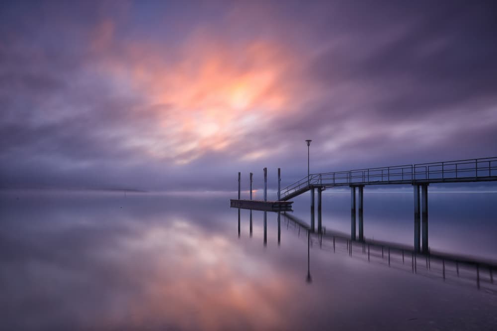 Ethereal Pier Sunset by Judith Kuhn — canvas wall art