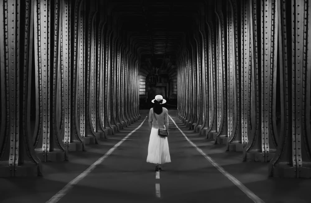 Solitary Bridge Walk by Kenneth-Wei Zeng — canvas wall art