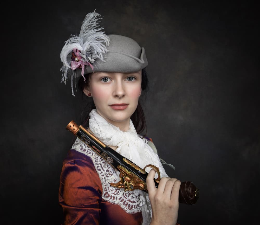 Historical Pistol Portrait by Daniel Springgay — canvas wall art
