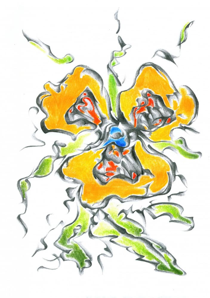 Vibrant Abstract Bloom by Kulik — canvas wall art