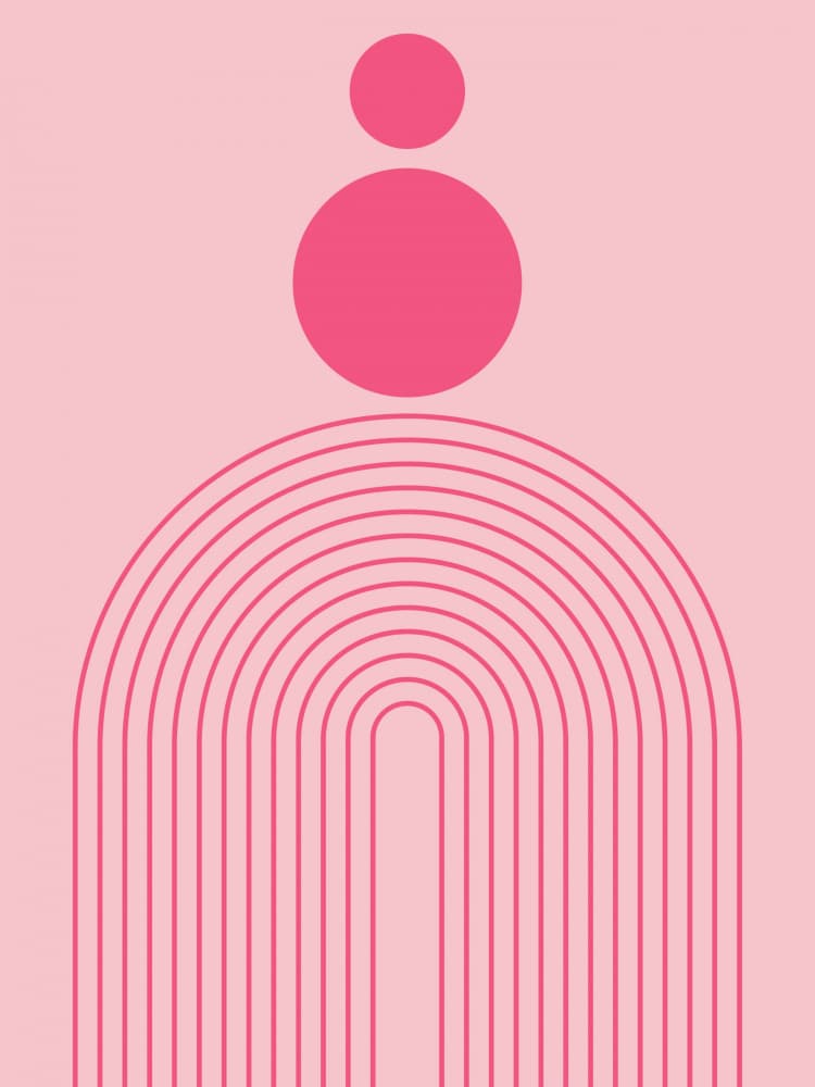 Pink Geometric Harmony by Jolly and Dash — canvas wall art
