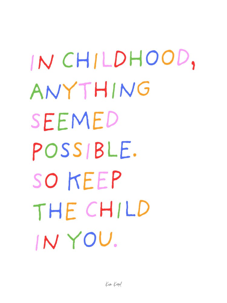 Colorful Inner Child Quote by Ohkimiko — canvas wall art