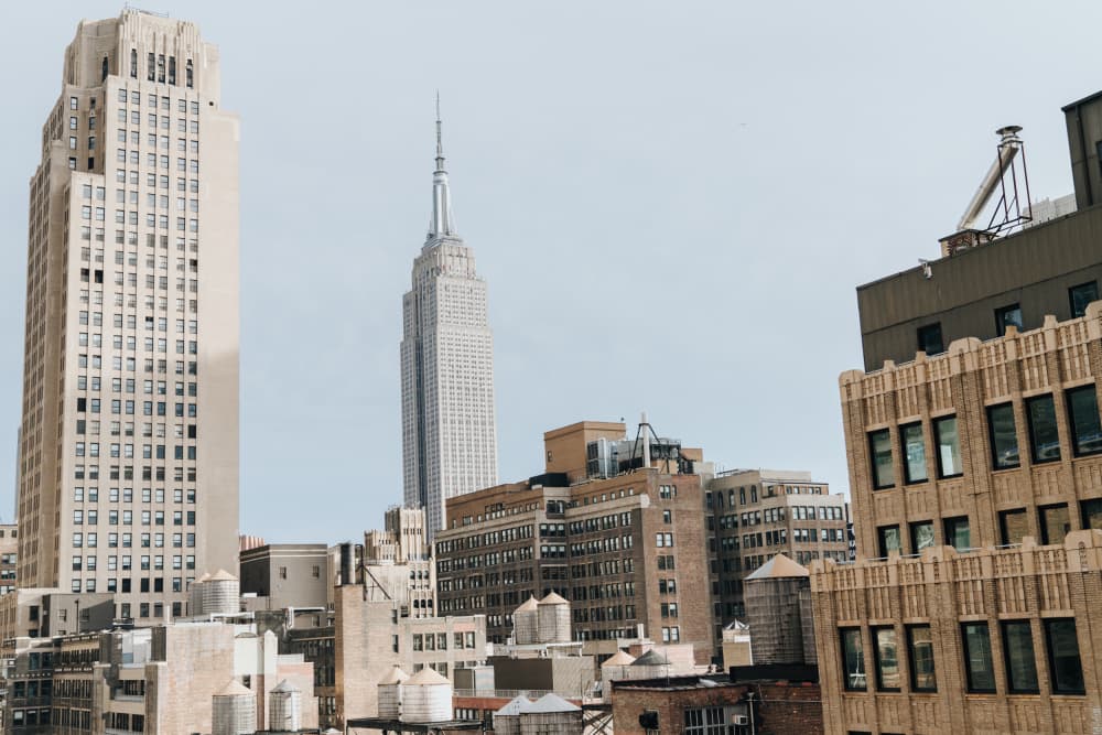 Empire State Building View by Amanda Morie — canvas wall art