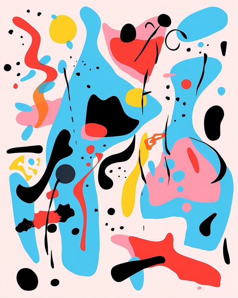 Playful Organic Abstraction by Emiliano Deificus — canvas wall art