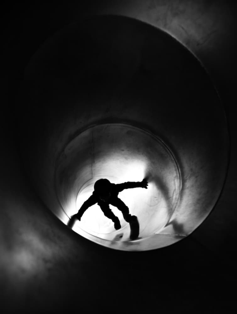 Playful Tube Slide by Erik Schottstaedt — canvas wall art