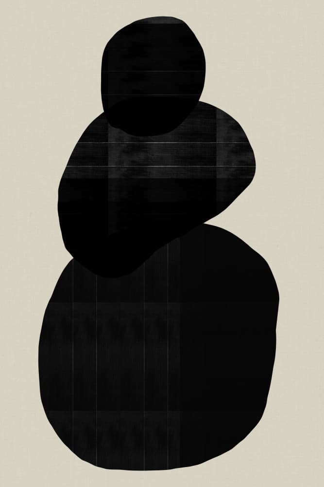 Balanced Black Shapes by cartissi — canvas wall art