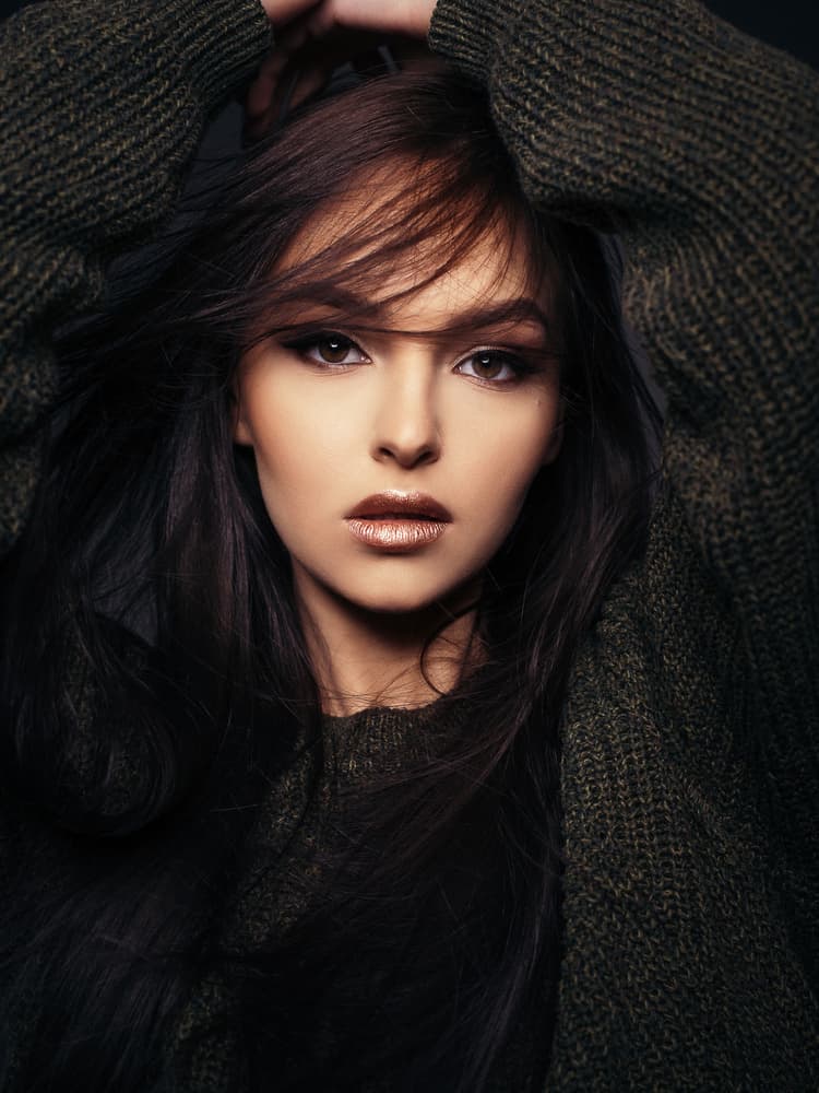 Intense Gaze Beauty Portrait by Martin Krystynek MQEP — canvas wall art