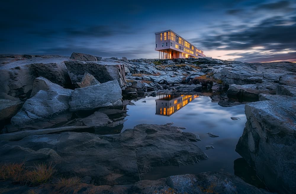 Modern Coastal Reflection by Ben.C.L — canvas wall art