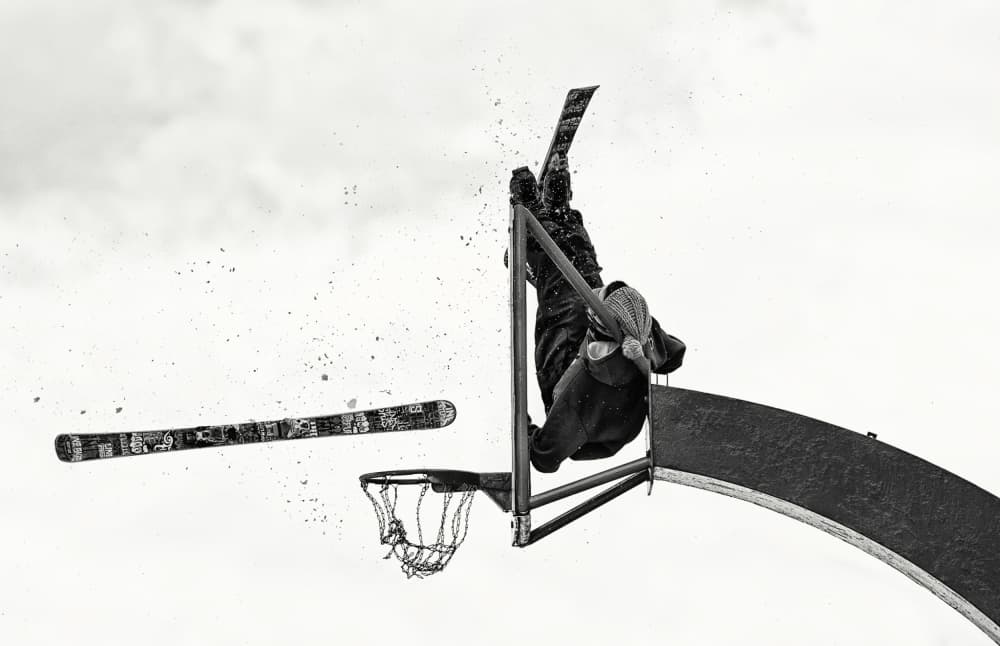 Freestyle Snowboarder Action by Samir Pajic — canvas wall art