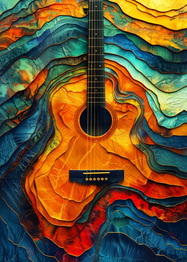 Music Guitar 6 by Justyna Jaszke — canvas wall art