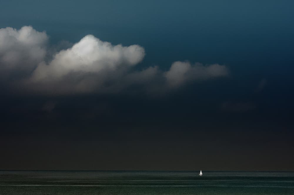 Dark Sky Sailboat by Gilbert Claes — canvas wall art