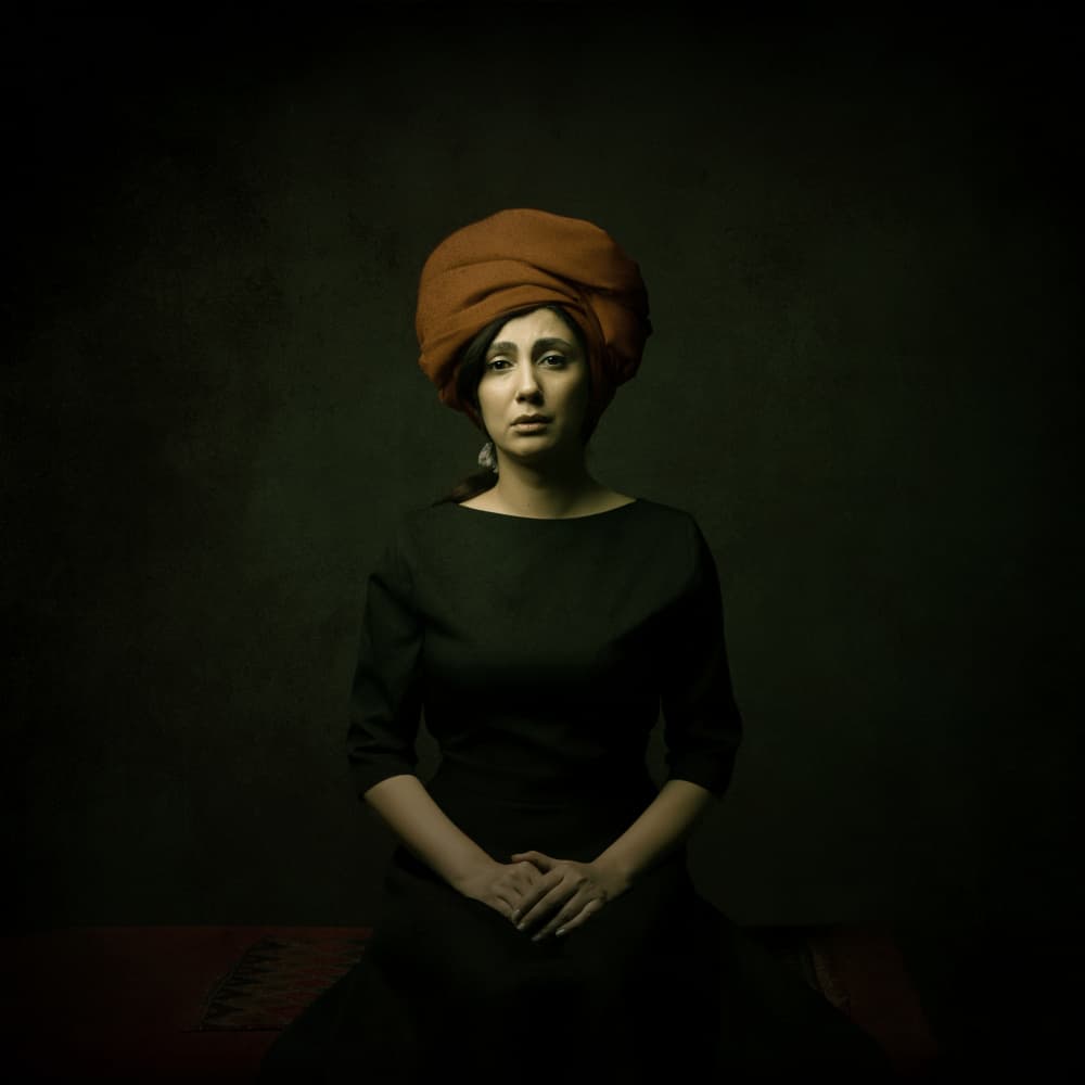 Elegant Woman Dark Portrait by Moein Hasheminasab — canvas wall art