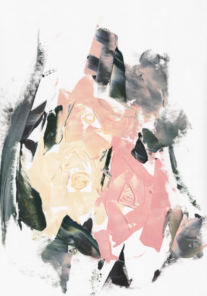 Abstract Blush Roses by Maira Ribena — canvas wall art