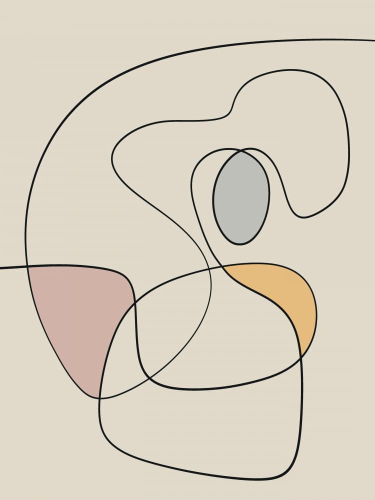 Fluid Abstract Organic Shapes by Little Dean — canvas wall art