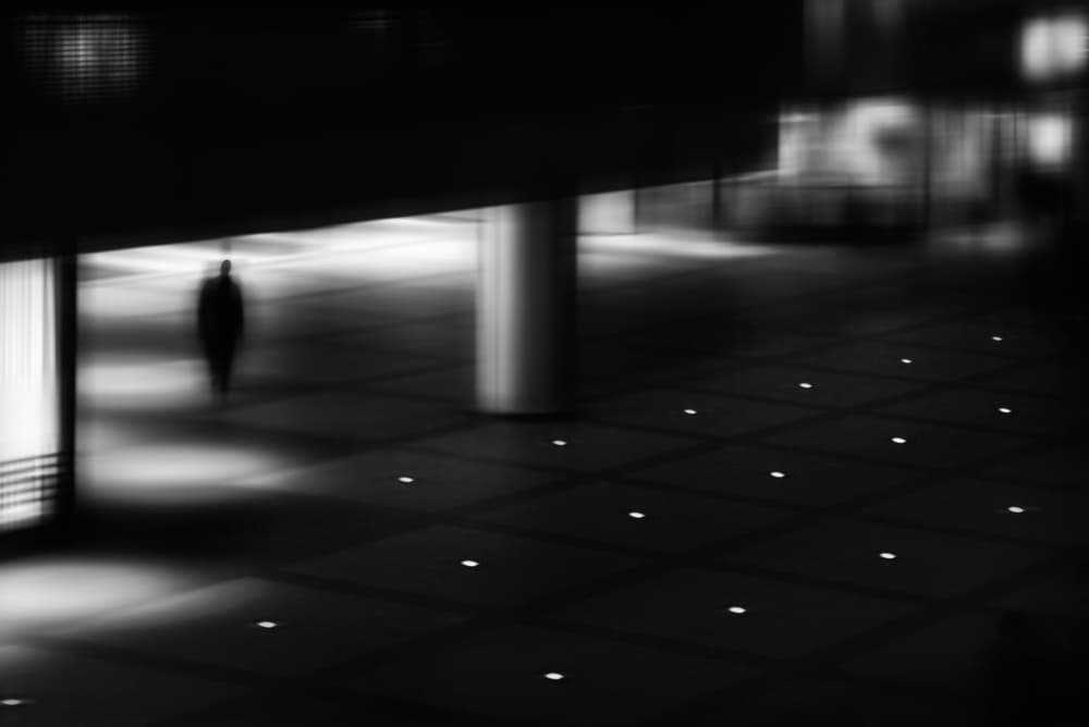 Lone Urban Figure by Teruhiko Tsuchida — canvas wall art