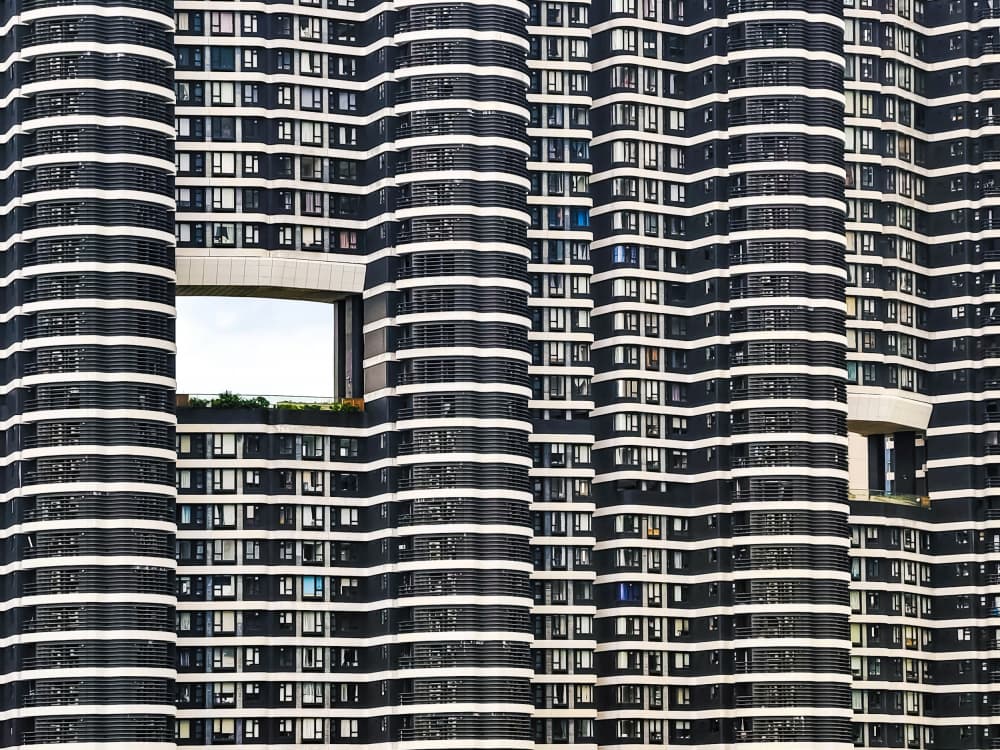 Geometric Skyscraper View by Tong Ho Chung Howard — canvas wall art