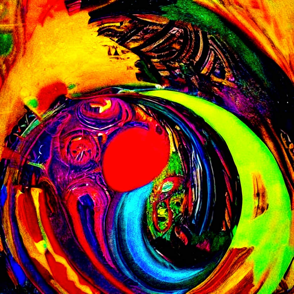 Dynamic Color Vortex by mnemonixART — canvas wall art
