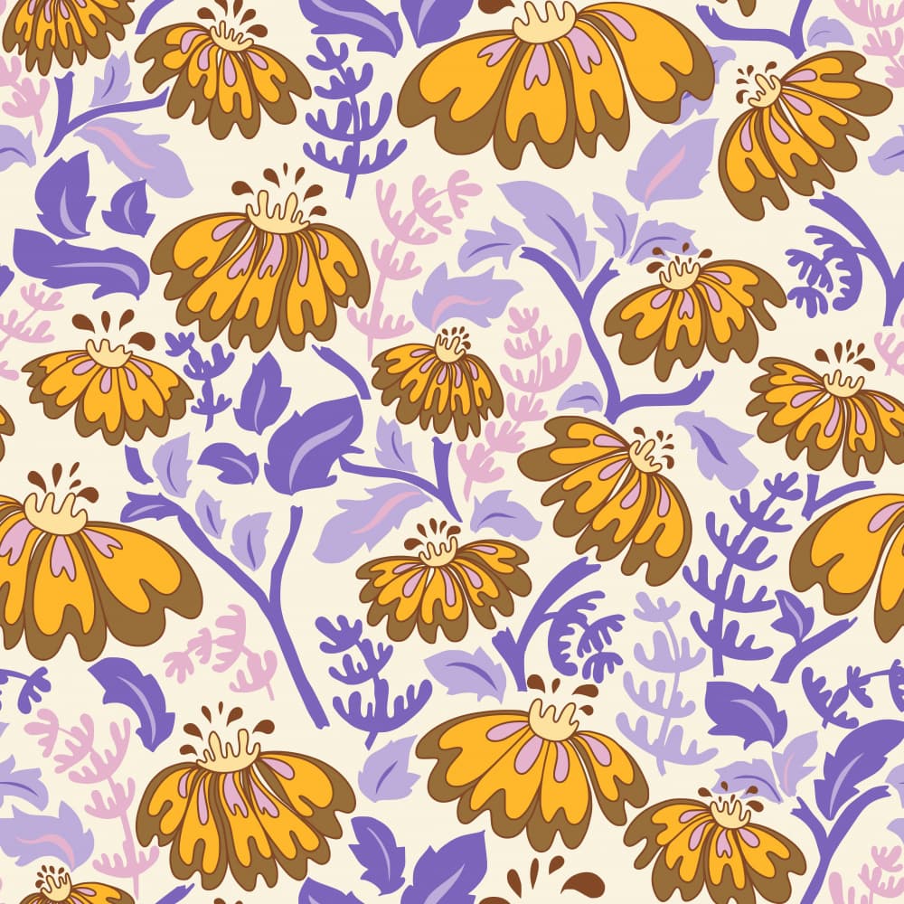 Groovy Flower Pattern by Annick — canvas wall art