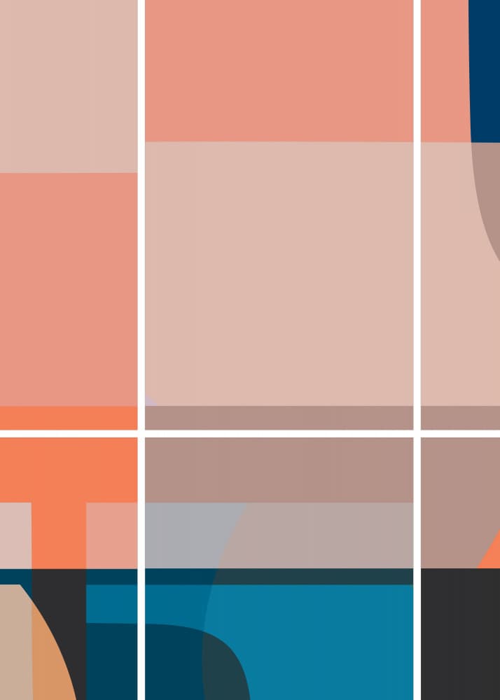 Abstract Color Blocks by Leigh Bagley — canvas wall art