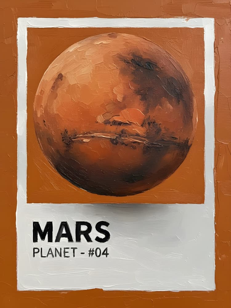Mars The Red Planet by HUGO — canvas wall art